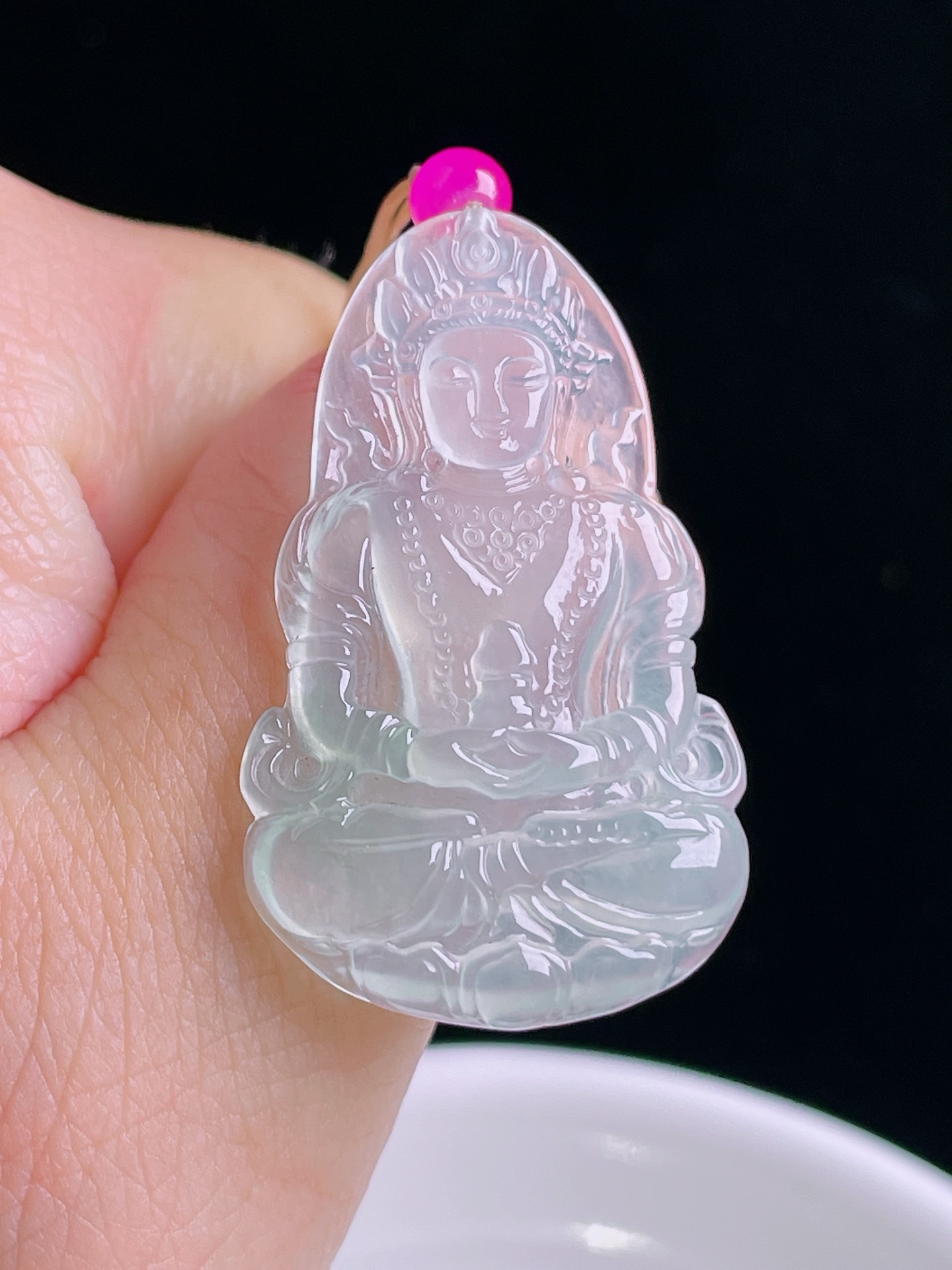️度母，老种起光，细底通透，尺寸：35.8/22.2/3.3mm0927