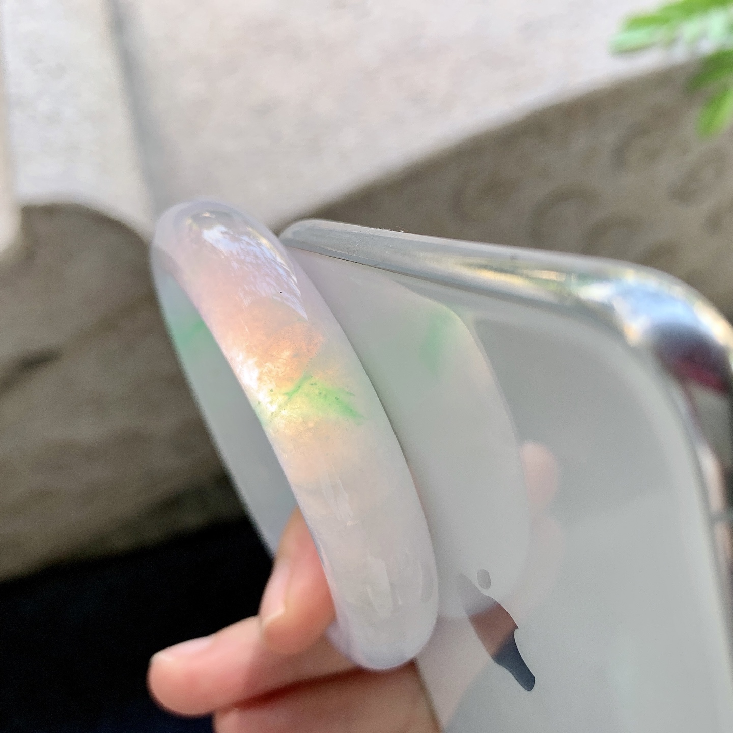 正圈54 55 圈口55.5/13/8.8 编码H6092822 冰糯飘绿，水润，种老，细腻，打灯有棉线