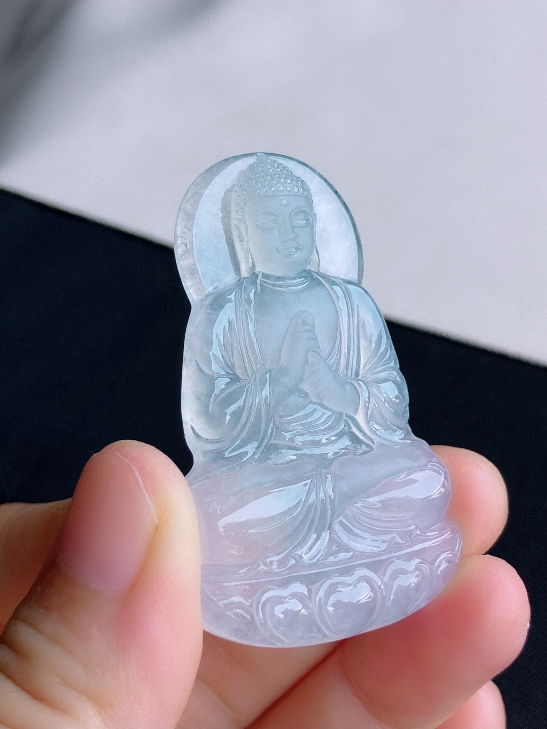 ️，白冰阿弥陀佛，晶莹剔透，尺寸53.6/34/6/自然光实拍