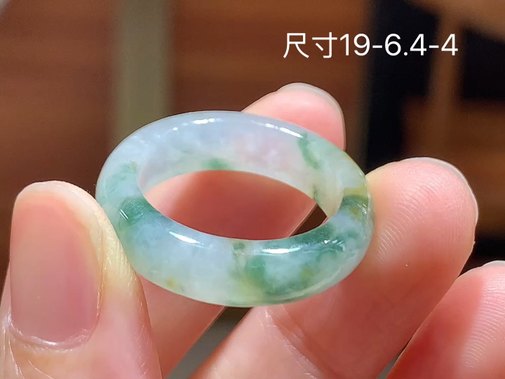 ️双彩戒圈，无裂，尺寸，19-6.4-4
