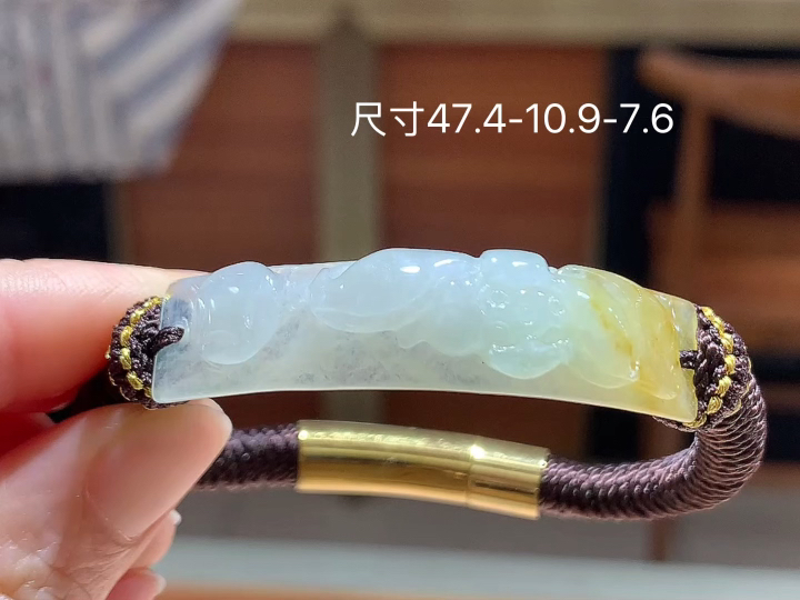 ️冰飘黄手牌 无裂 尺寸，47.4-10.9-7.6