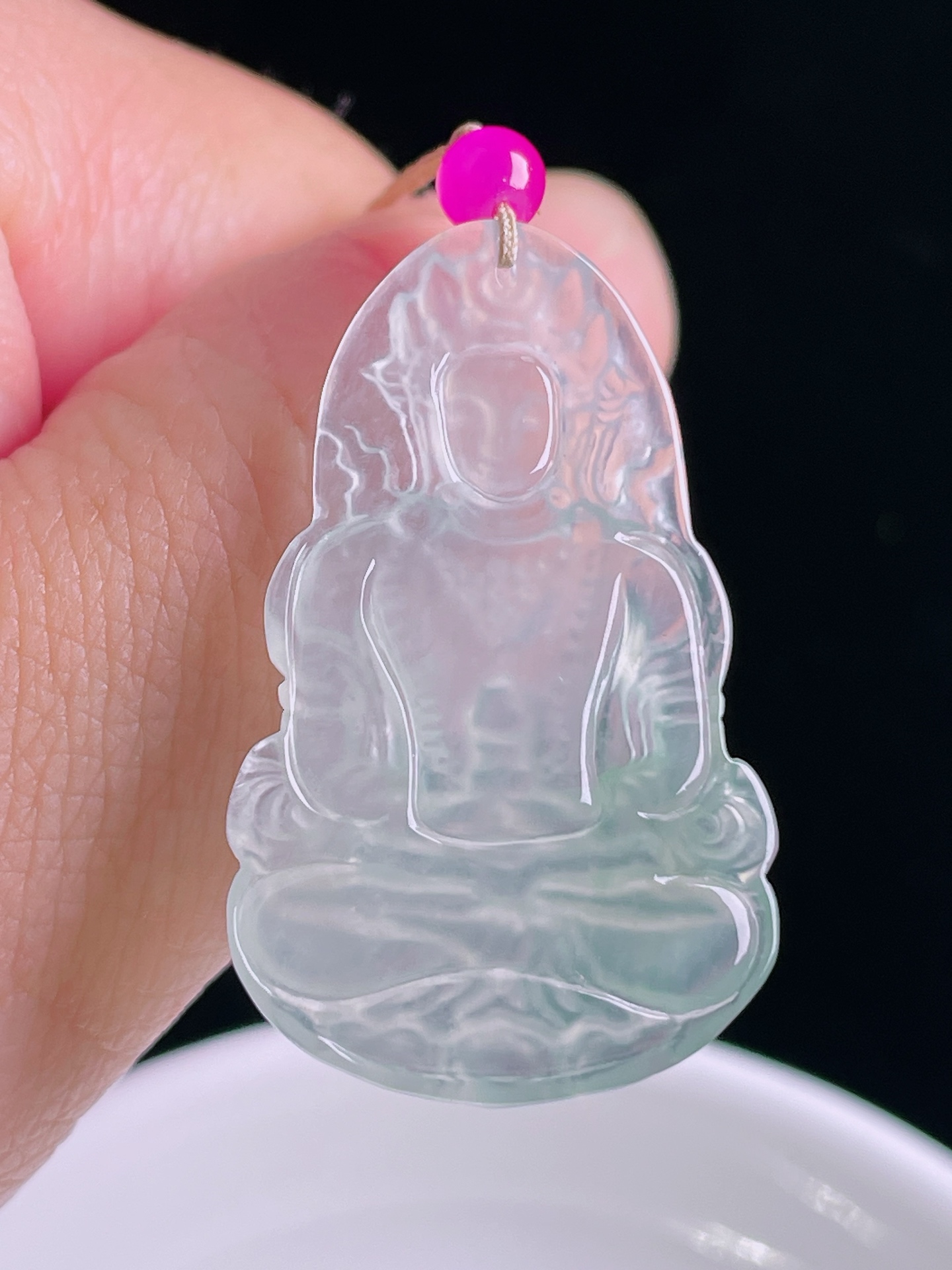 ️度母，老种起光，细底通透，尺寸：35.8/22.2/3.3mm0927