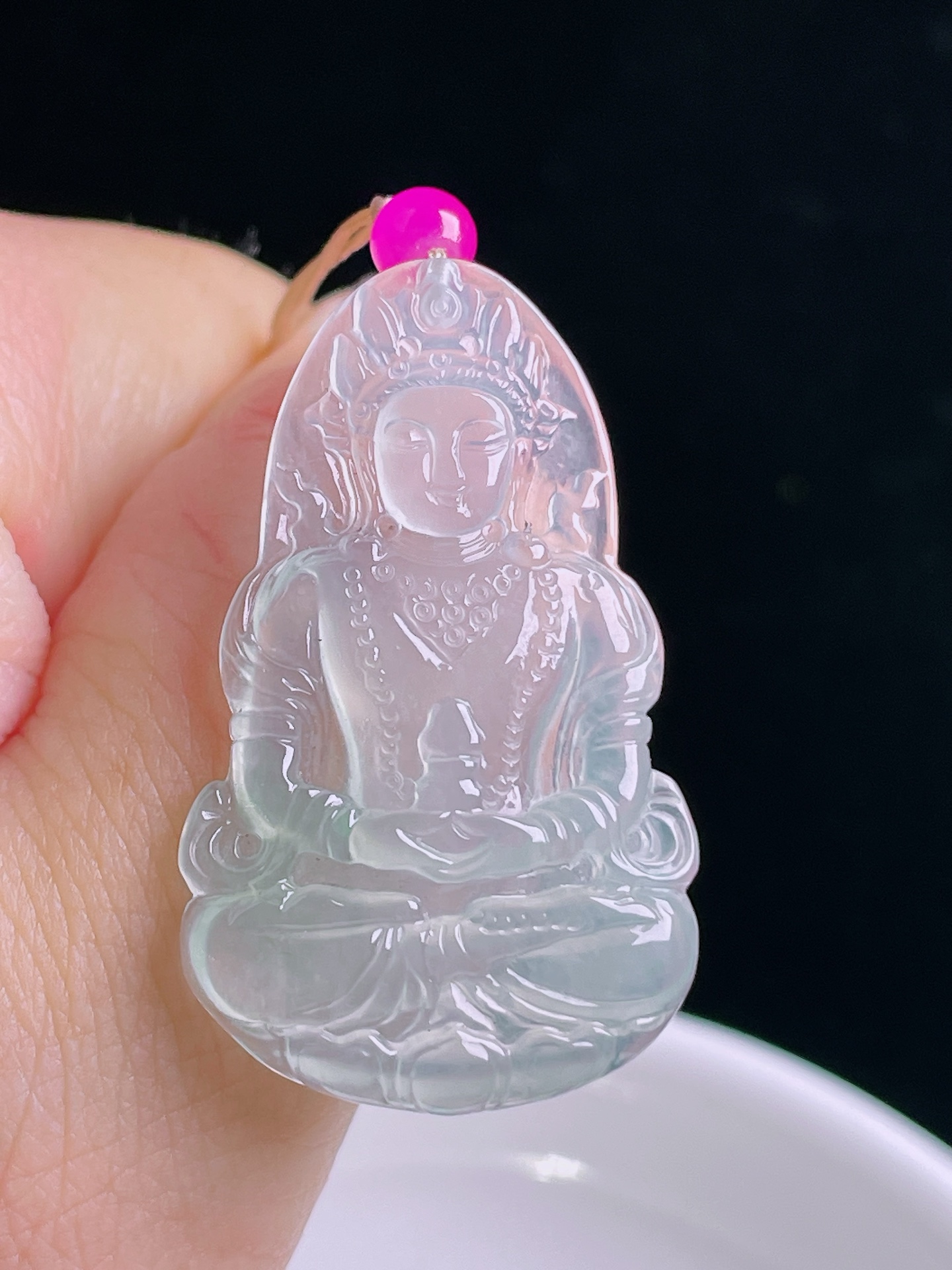 ️度母，老种起光，细底通透，尺寸：35.8/22.2/3.3mm0927