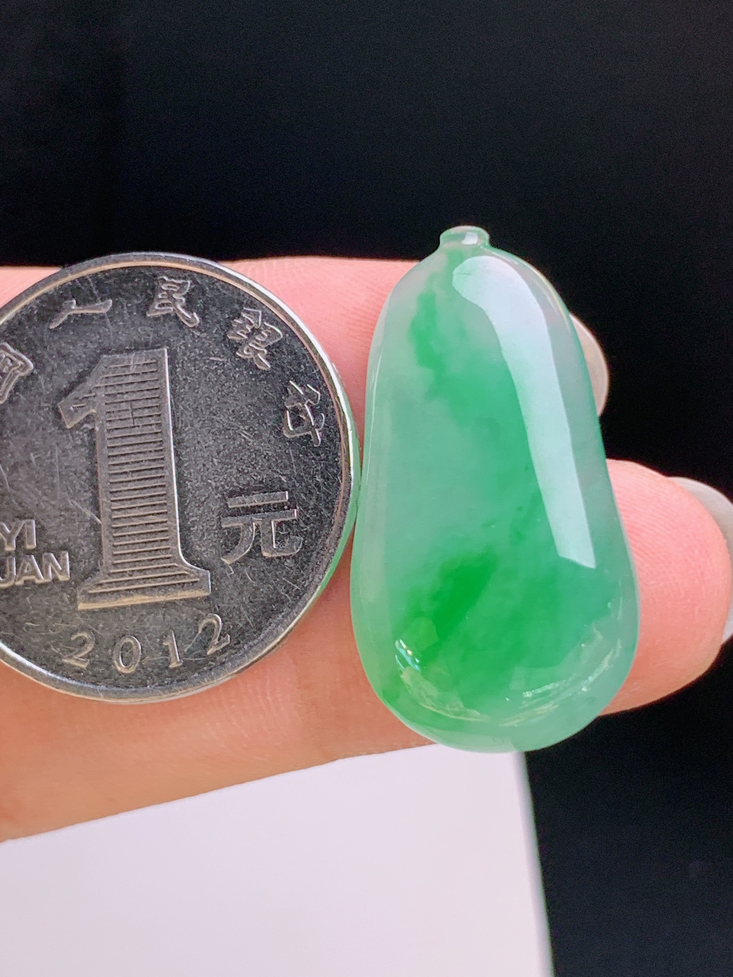 ️ 冰飘绿福瓜，色阳水润，形体饱满 裸石28.2-15.2-5 31