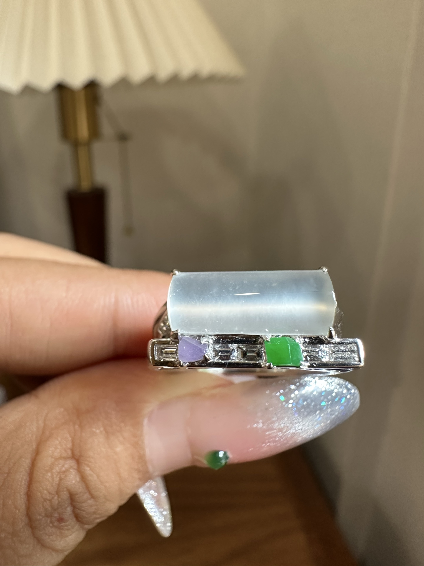 ️ 冰种玻马鞍设计款戒指