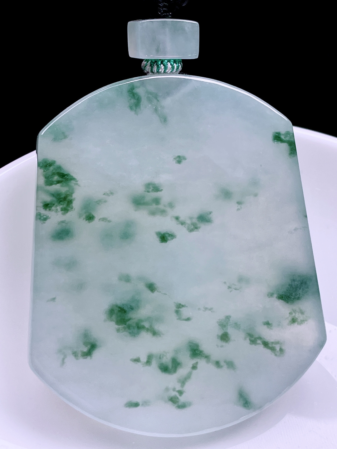 ️ 冰种飘花无事牌 飘花灵动，种老起胶 尺寸：54.4/46.3/6