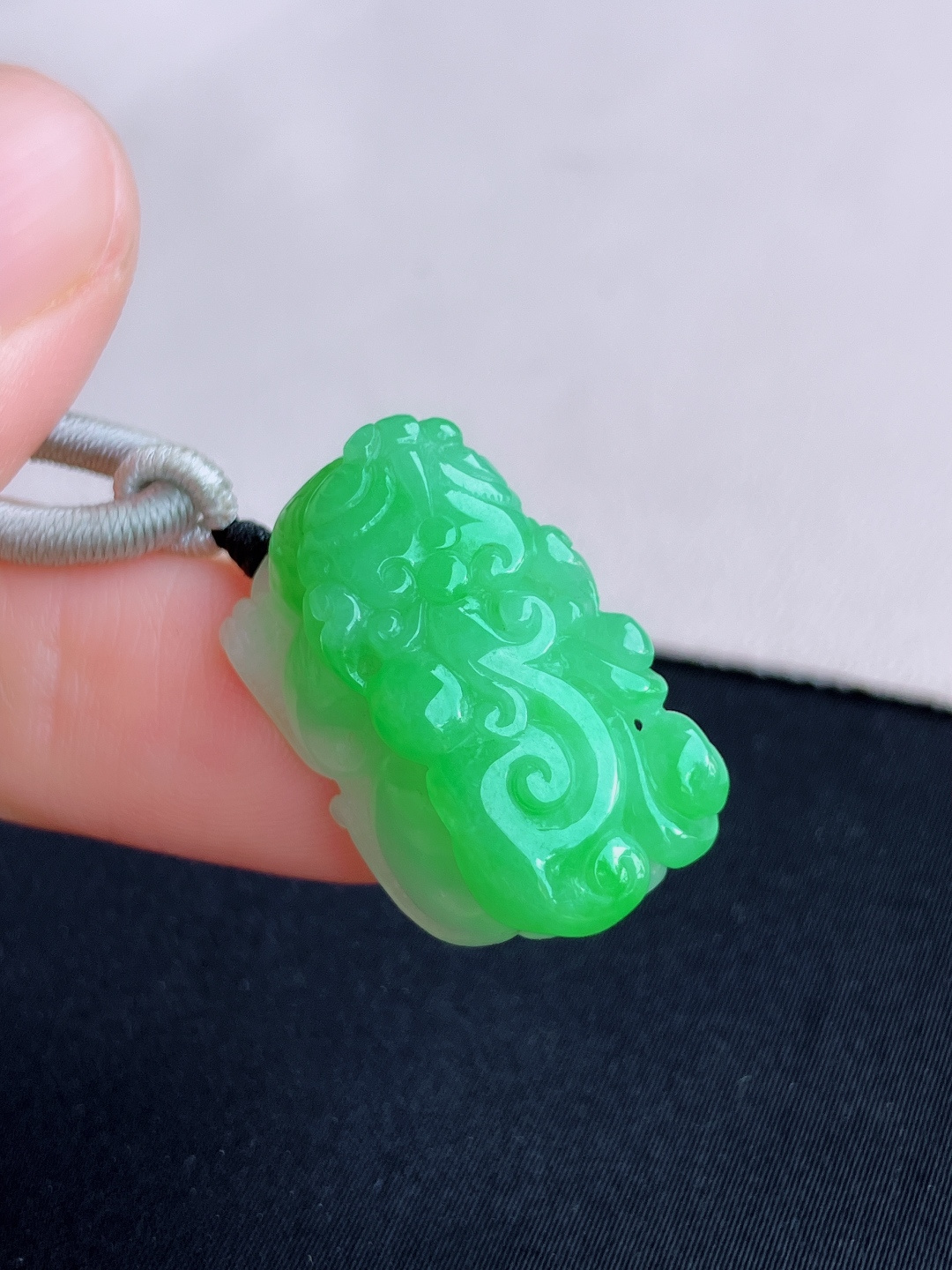 ️，果绿貔貅，细腻精致，尺寸25/13.3/12.6/自然光实拍