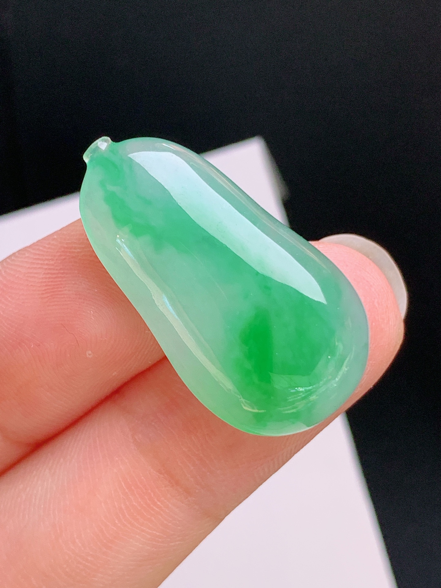️ 冰飘绿福瓜，色阳水润，形体饱满 裸石28.2-15.2-5 31