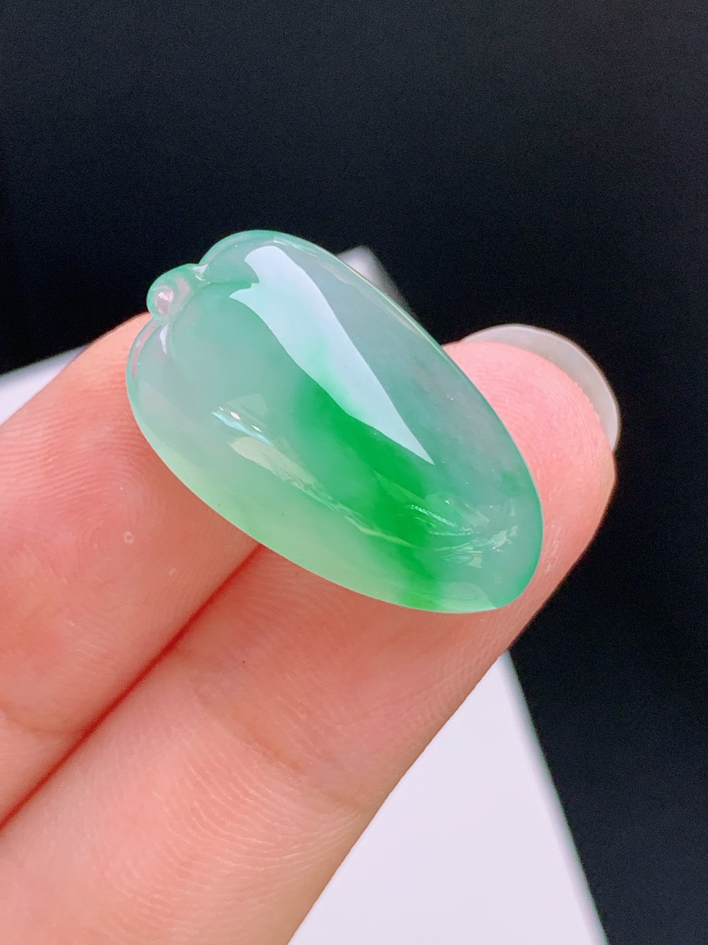 ️ 冰飘绿福瓜，翠色灵动，光泽亮丽 裸石23.2-13.5-7.5 31