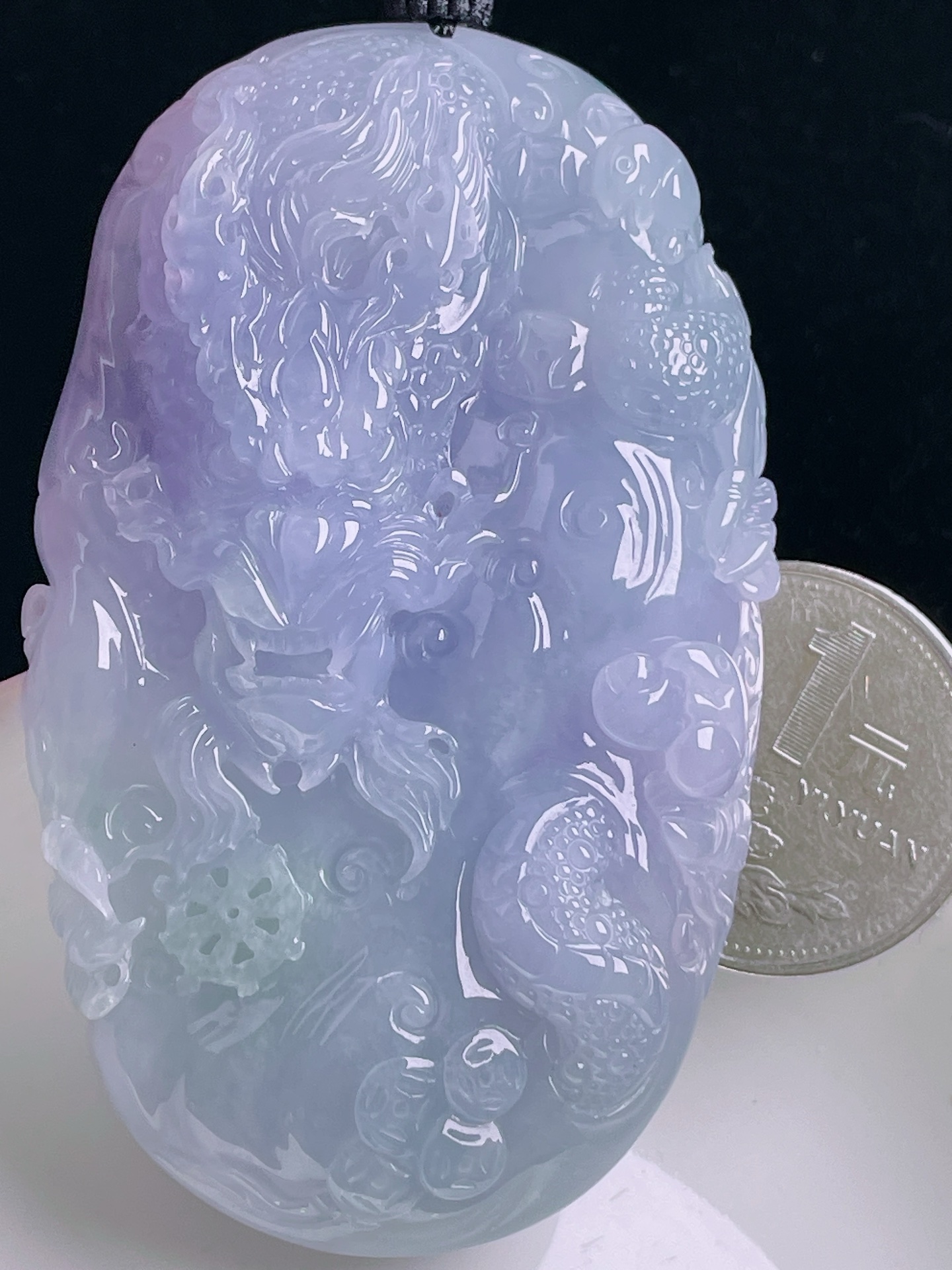 ️龙牌，老种起光，细底通透，尺寸：72/43.6/10.6mm0927