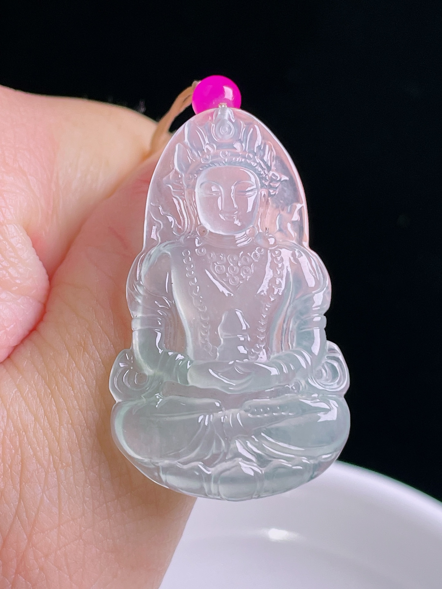 ️度母，老种起光，细底通透，尺寸：35.8/22.2/3.3mm0927