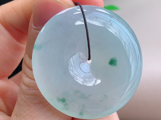 ️ 平安扣，无裂，尺寸36.0-6.1mm，包A附证书