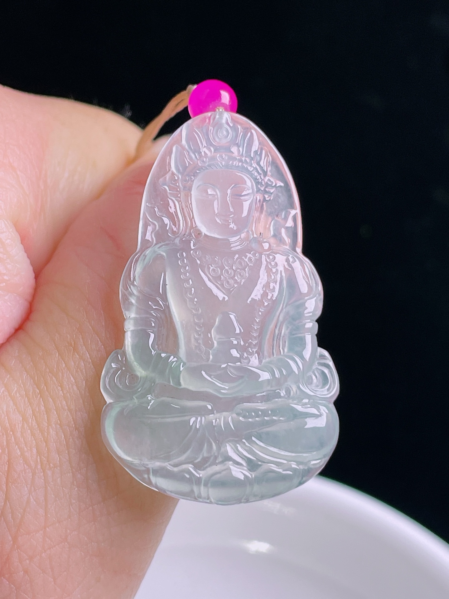 ️度母，老种起光，细底通透，尺寸：35.8/22.2/3.3mm0927