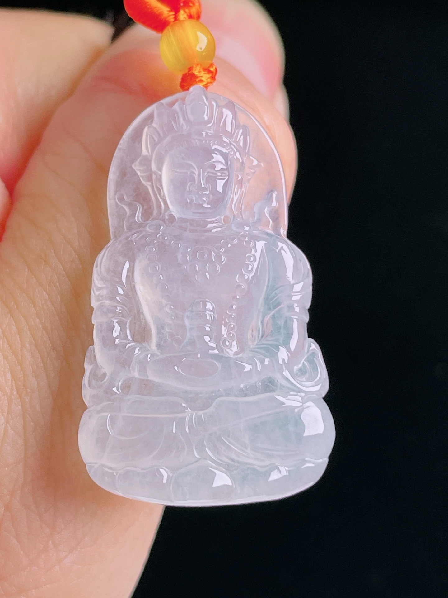 度母，老种起光，细底通透，尺寸：33/19.5/4.5mm0927