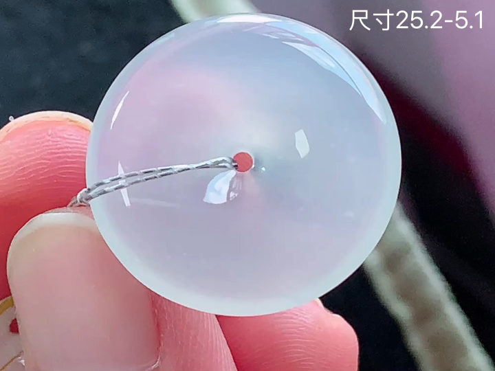 ️ 冰飘花平安扣 老坑冰透 种老水足 水润光泽 性比高 无裂 尺寸看图 25.2-5.1