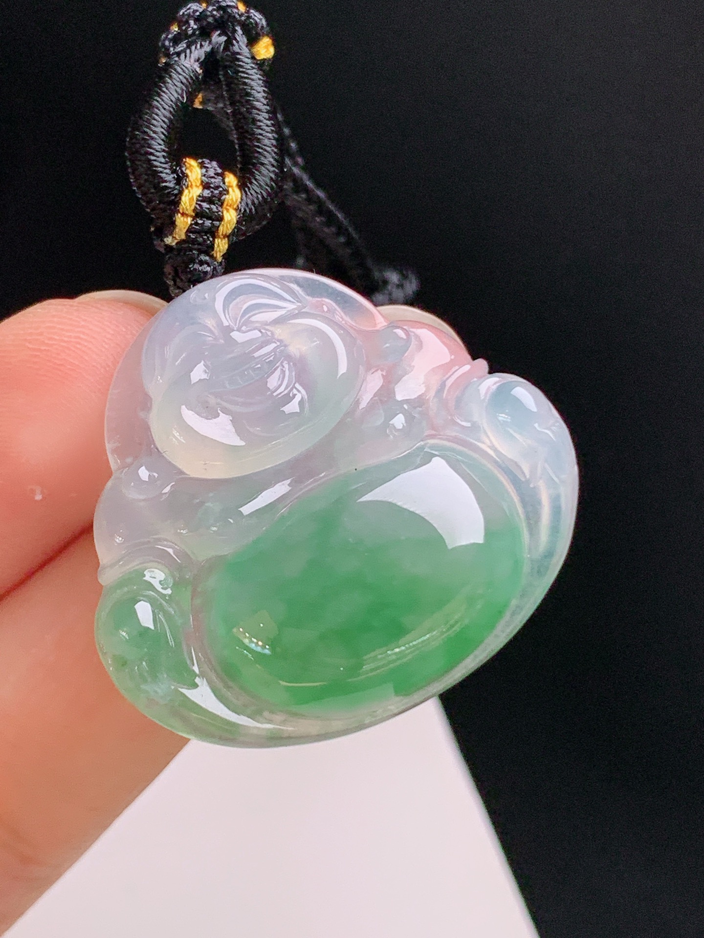 ️ 冰种绿佛公，冰润透亮，翠色浓郁，开脸喜庆 裸石28.6-31.1-5.9