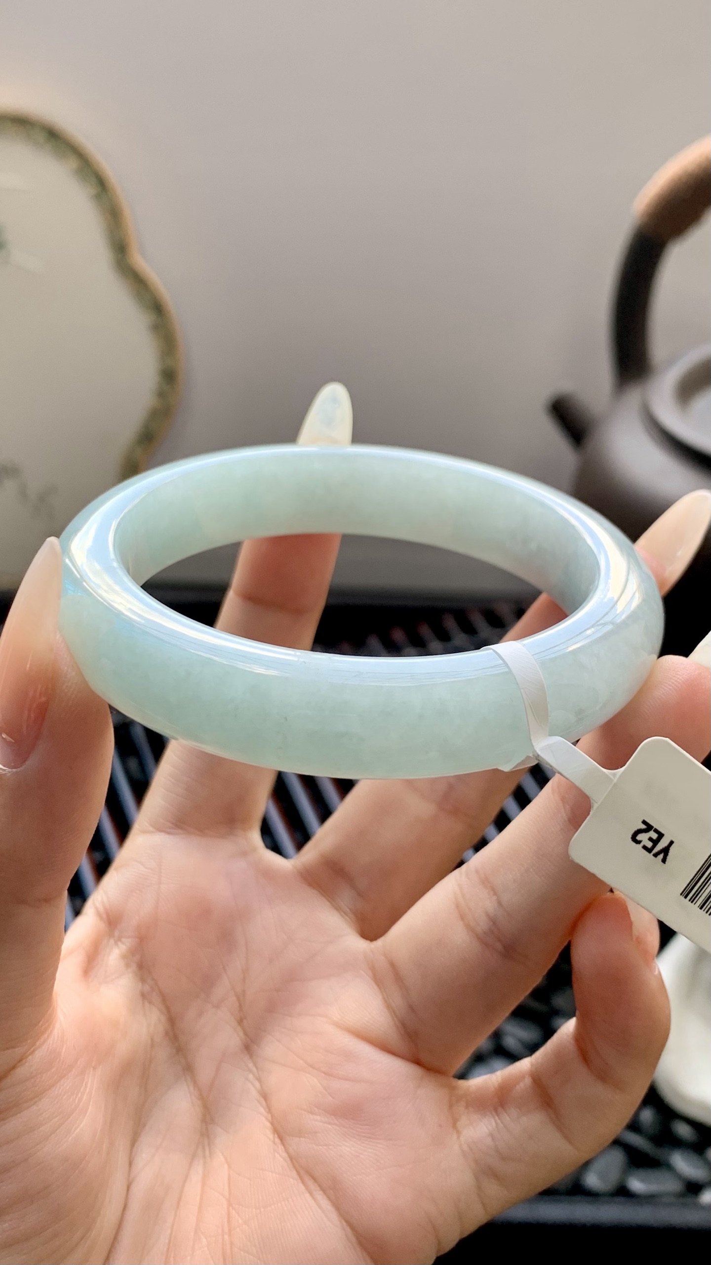 晴蓝正圈手镯成品 HYC-284 尺寸：55-12-9