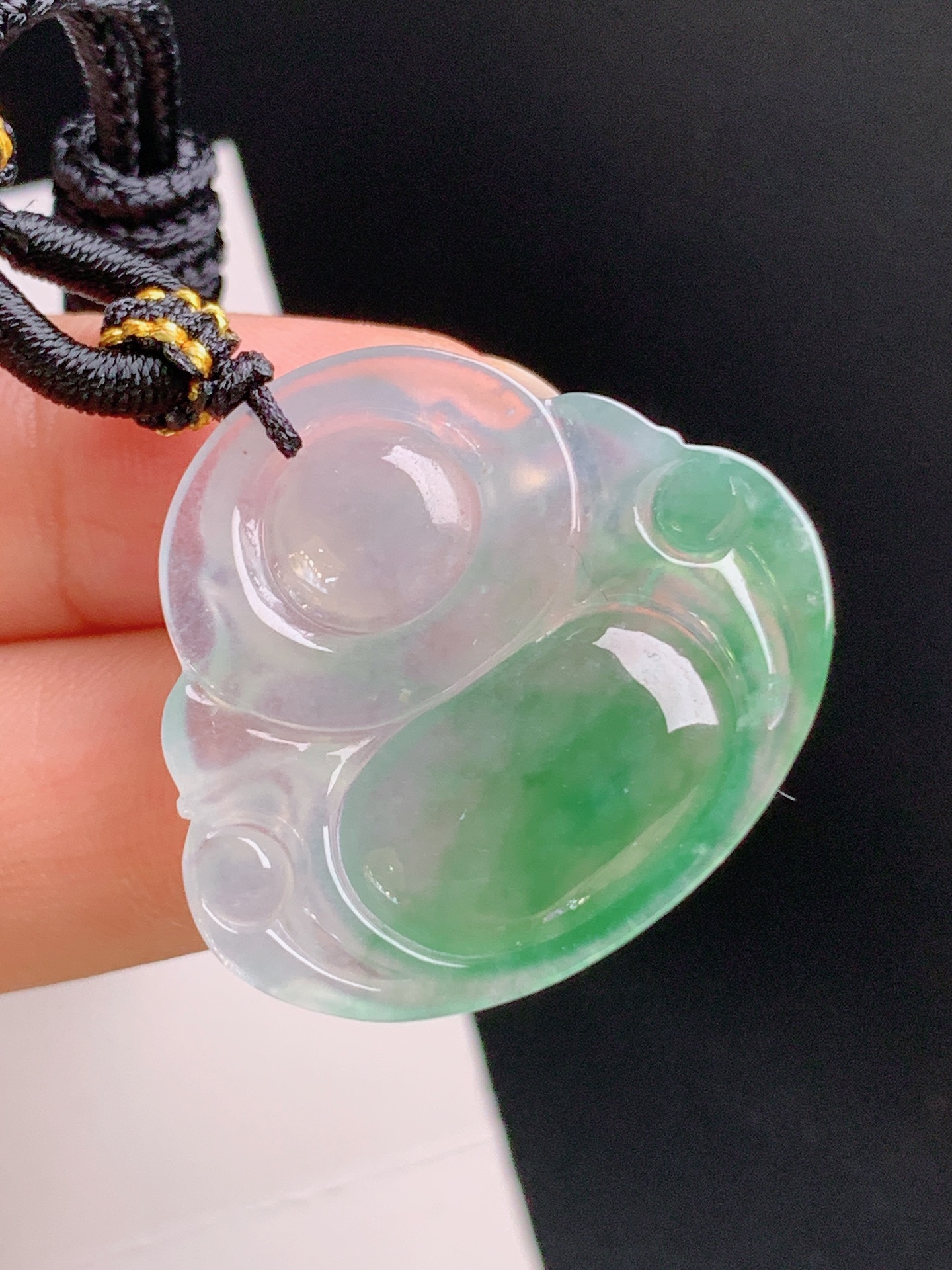 ️ 冰种绿佛公，冰润透亮，翠色浓郁，开脸喜庆 裸石28.6-31.1-5.9