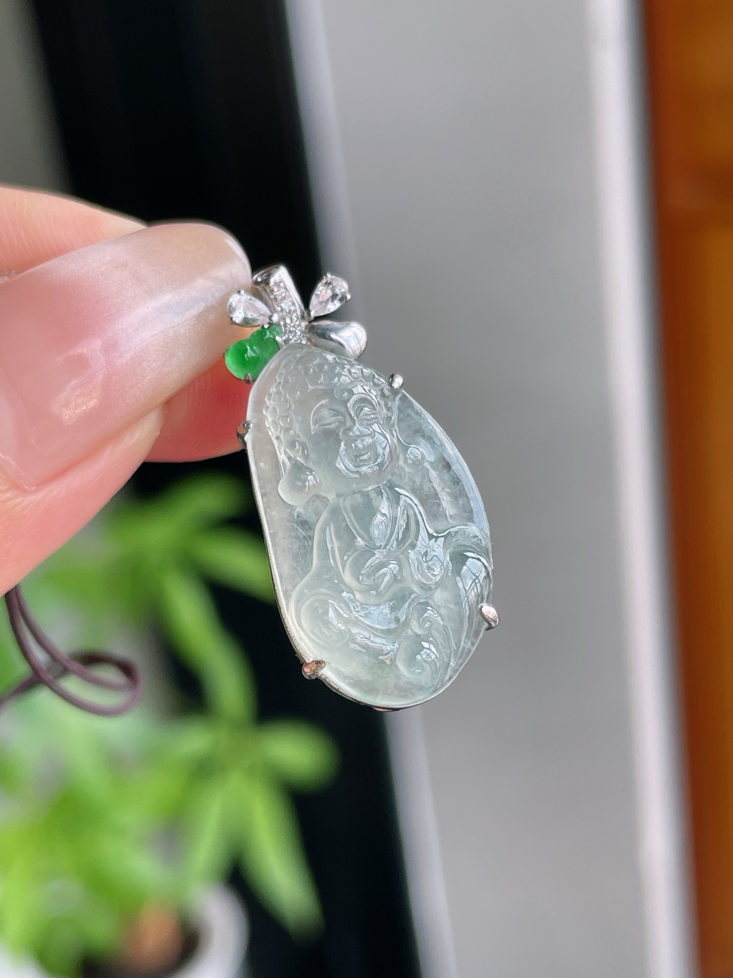 18k金冰种透亮宝宝佛 S21