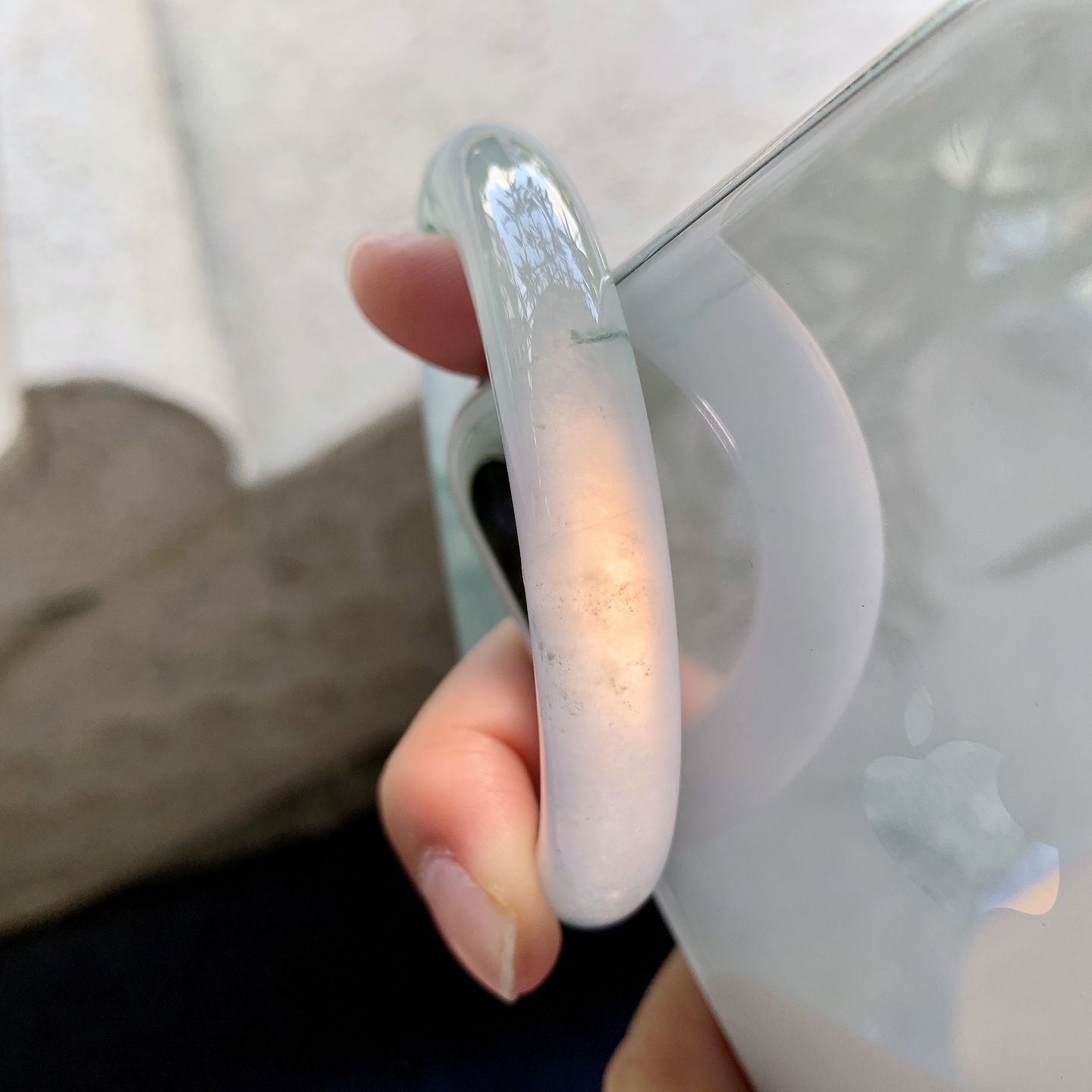 圆条51 52 圈口52.3/10.3/10.1 编码GJ092922 冰飘花，清透，水润，种老，细腻，打灯有絮线