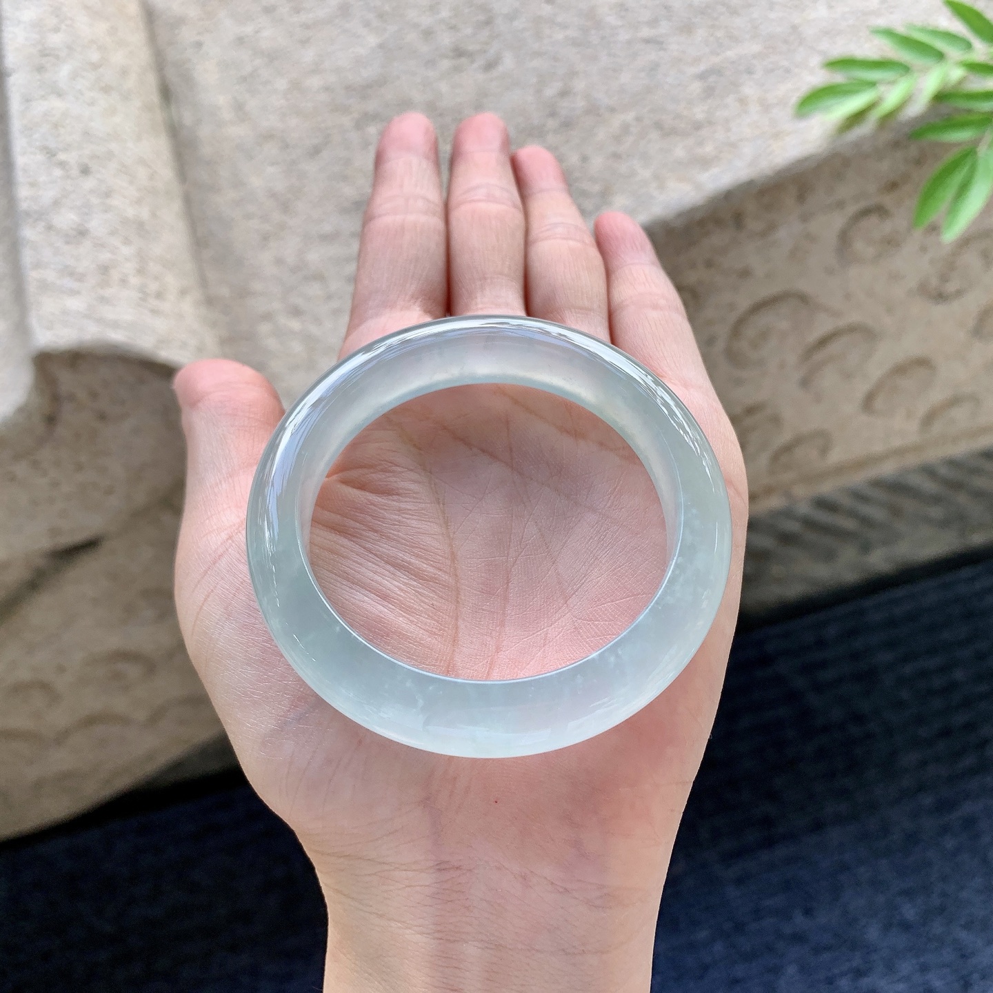 正圈51 52 圈口52.6/11.4/8.4 编码AN092919 冰晴底，清透，水润，种老，细腻