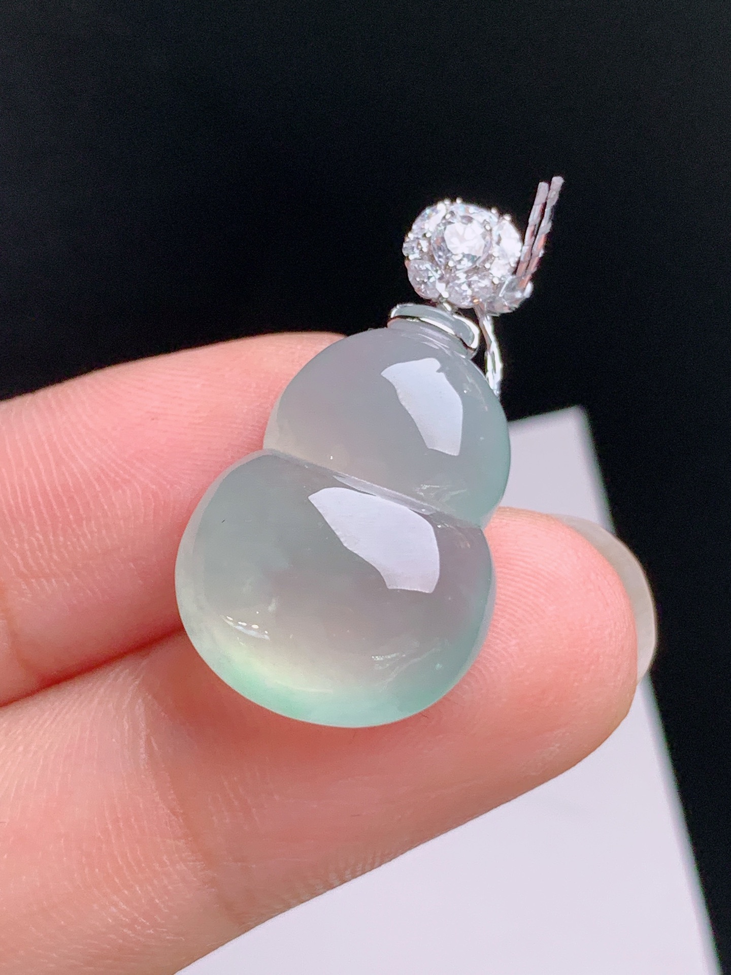️ 冰种葫芦吊坠，莹润起光，器型饱满，裸石21-15.1-6.827.6