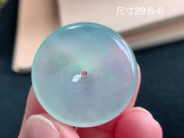 ️ 冰底色平安扣 老坑冰透 种老水足 水润光泽 性比高 无裂 尺寸看图 29.8-6