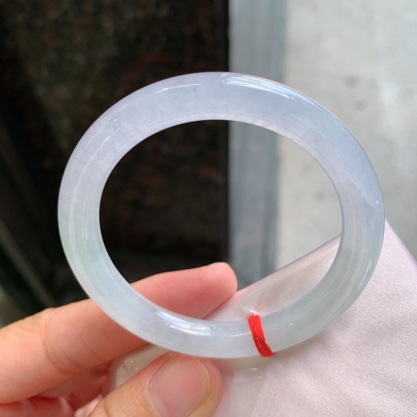 圆条冰镯 微纹 尺寸：50/7.8 小圈口