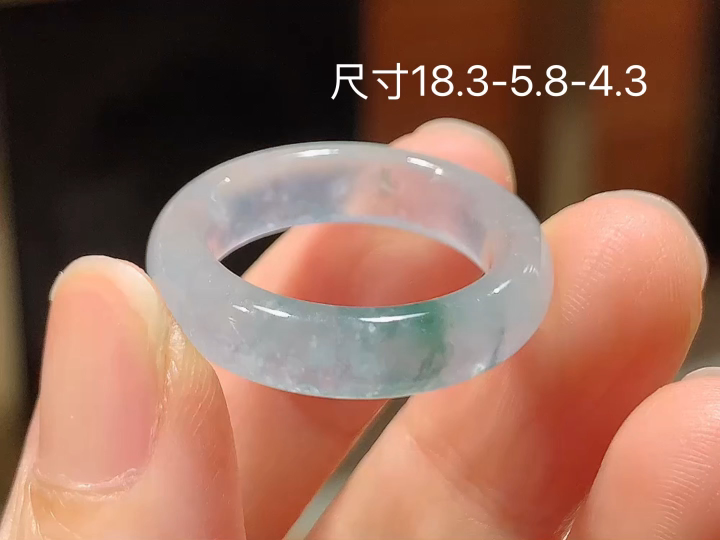 ️ 冰飘花戒圈 老坑冰透 种老水足 水润光泽 性比高 无裂 尺寸看图 18.3-5.8-4.3