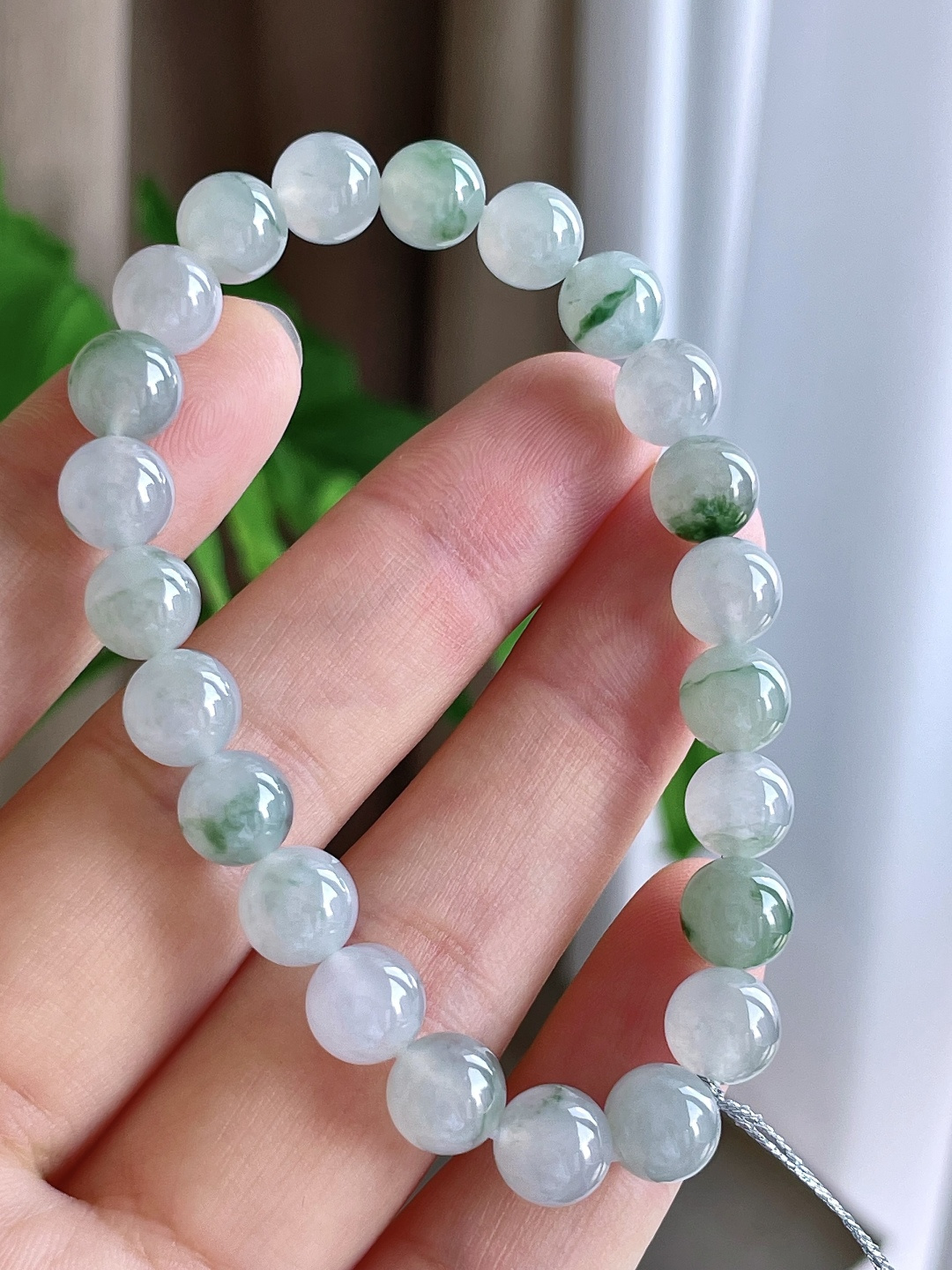 【珠子】飘花手链圆珠珠子手链 【说明】缅甸 性比高 【尺寸】8.1mm 【重量】21.1克