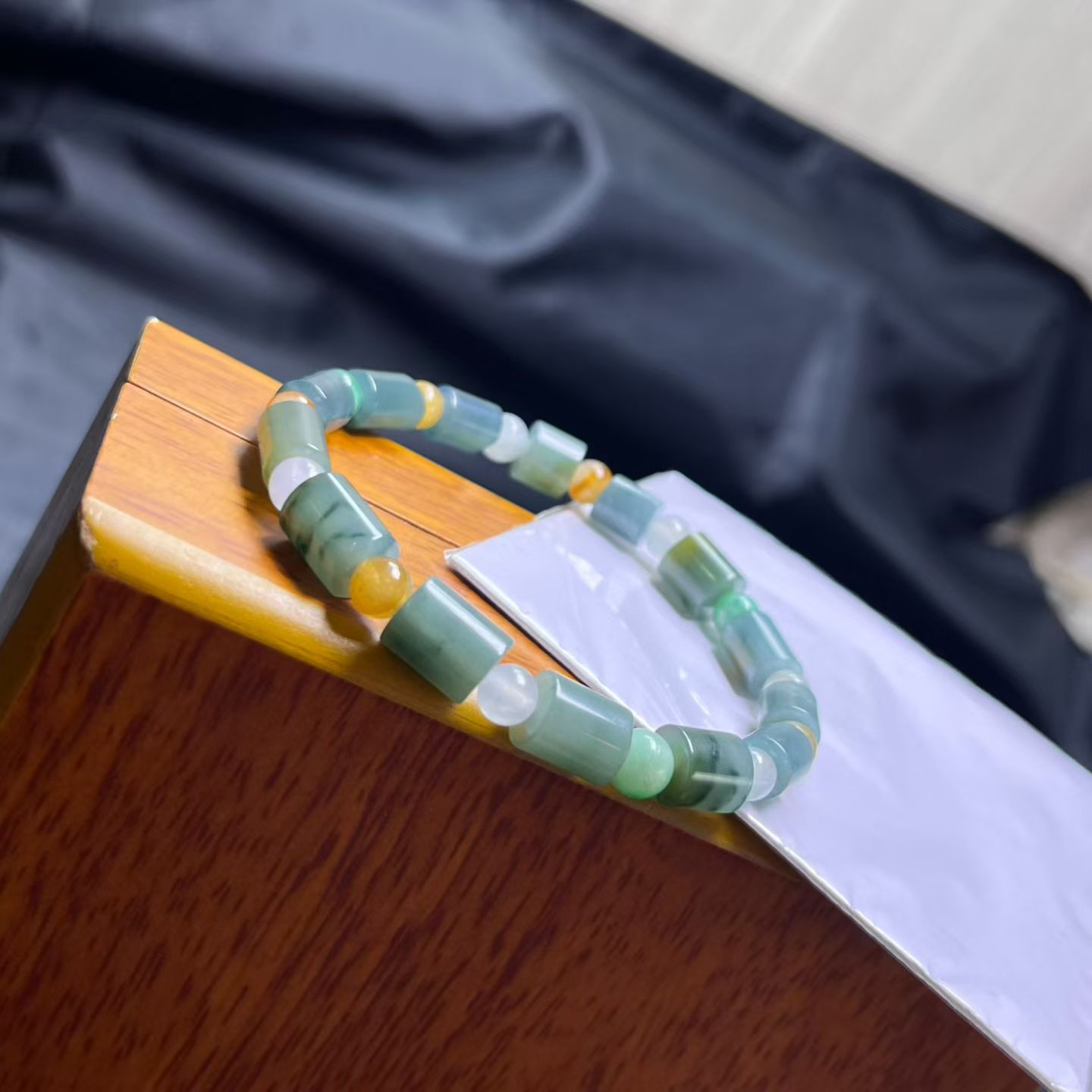 ️ 筒珠手串，取一颗卡7.5mm*8.2mm，有14颗筒珠