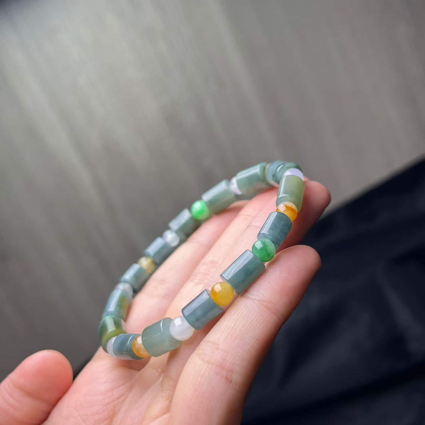 ️ 筒珠手串，取一颗卡7.5mm*8.2mm，有14颗筒珠