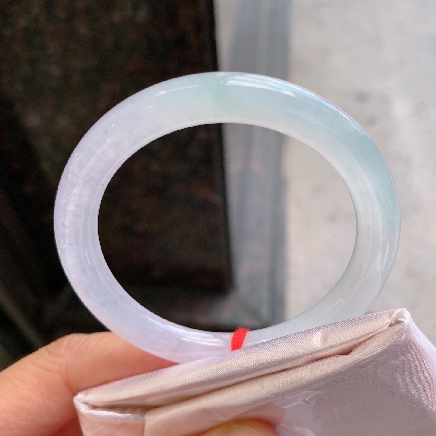 圆条冰镯 微纹 尺寸：50/7.8 小圈口