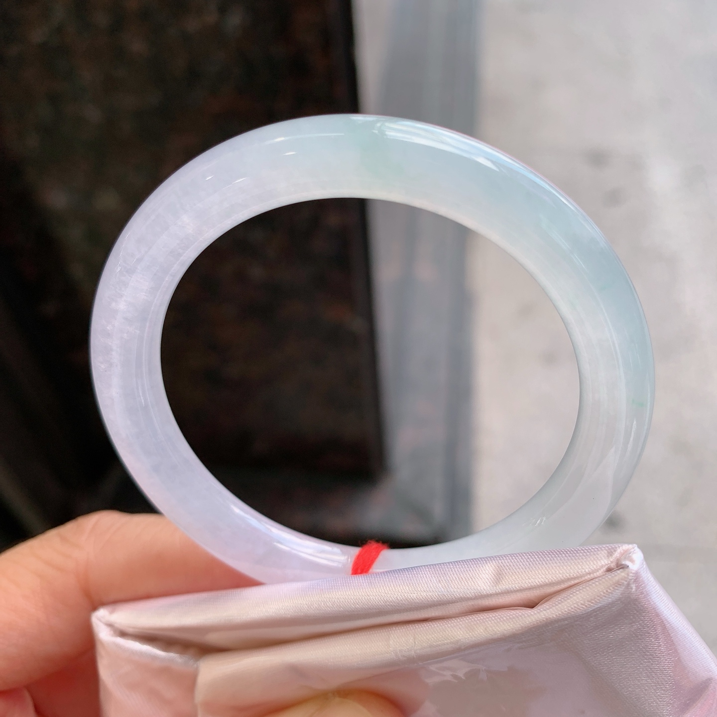 圆条冰镯 微纹 尺寸：50/7.8 小圈口