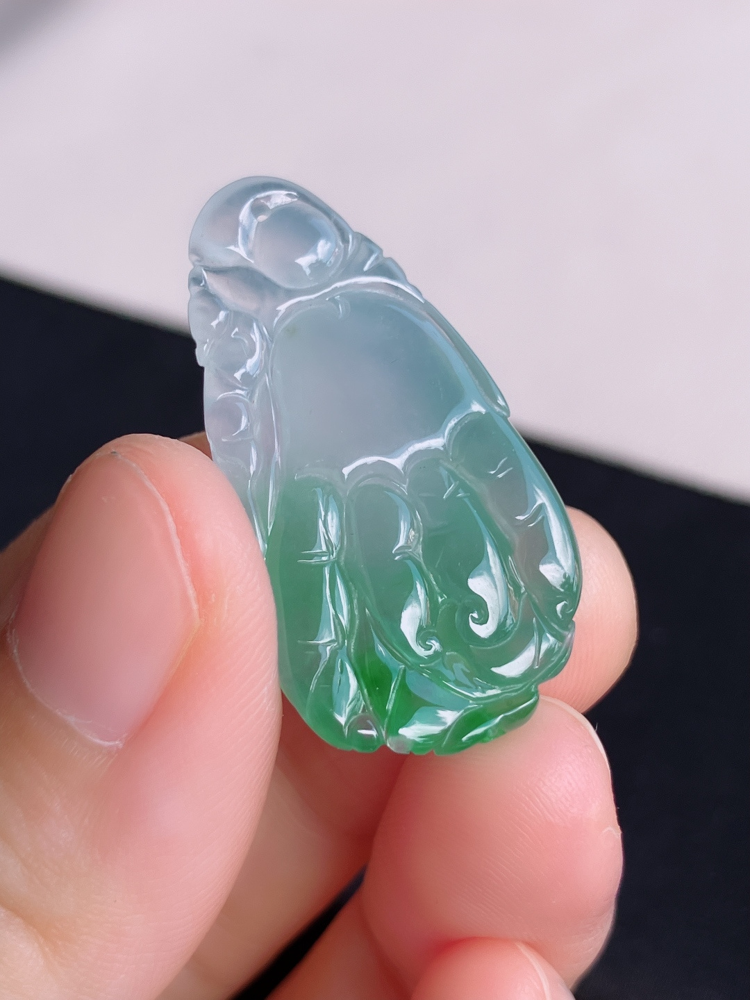 ️，双彩福寿如意，晶莹剔透，尺寸34/18.6/6.5/自然光实拍