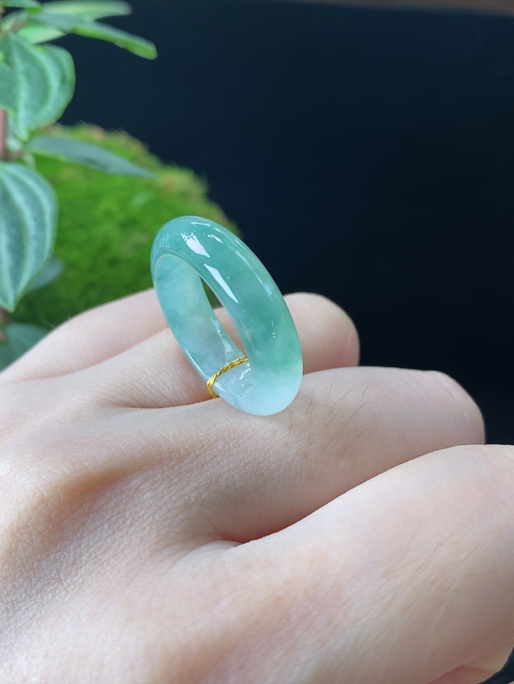 冰种戒指，无裂，尺寸17.3-5.7-4.0mm, 13号手寸，929gyl