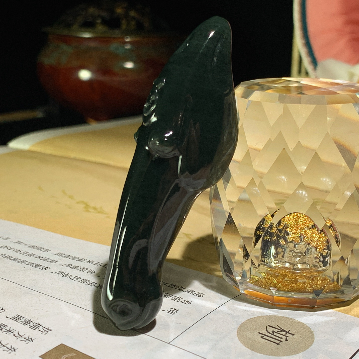 新疆和田玉青玉马到成功马头挂件 尺寸69/16/20重29.5克。玉质细腻油润。手推出油。佩戴高端典