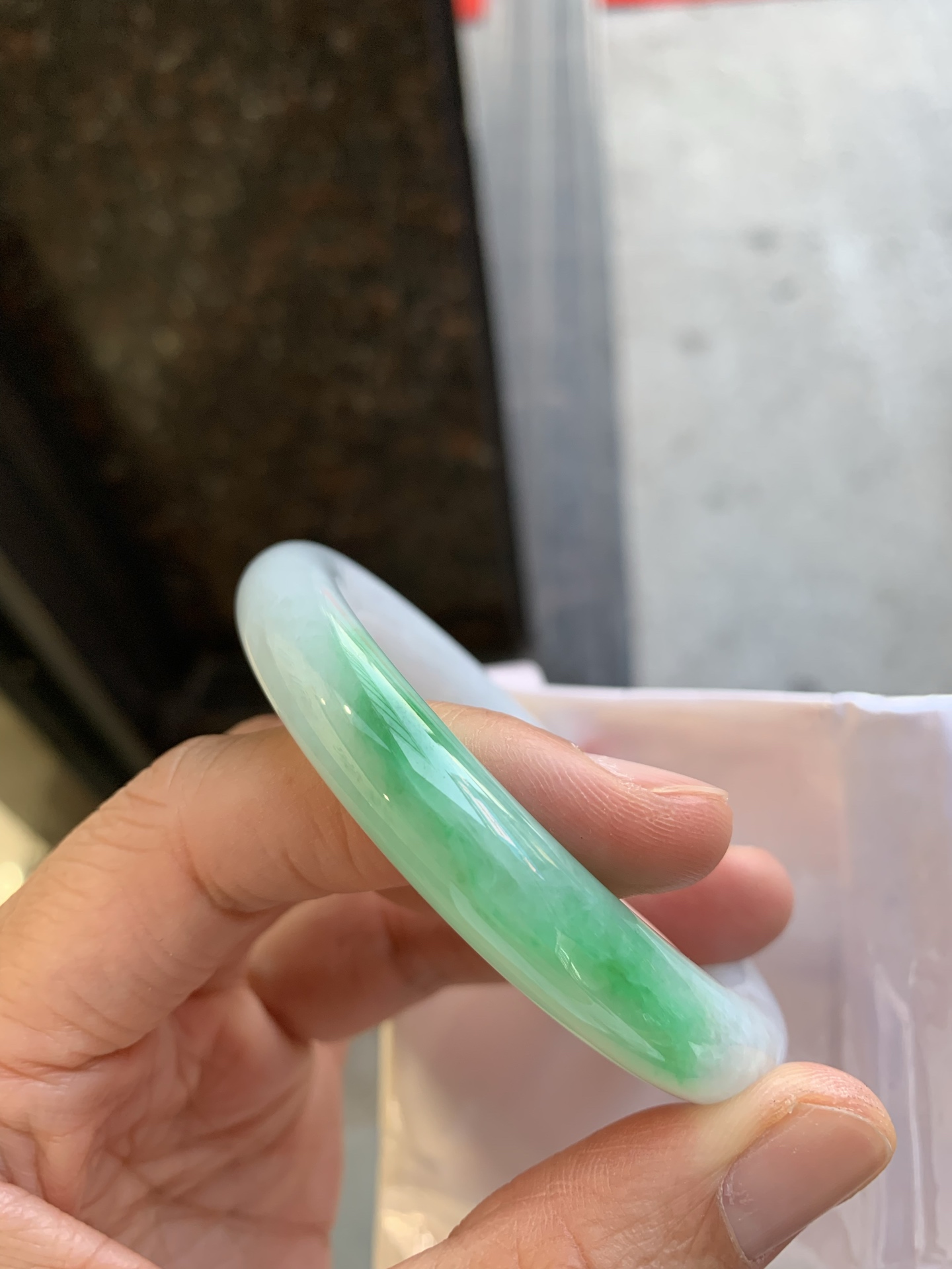 圆条飘绿 微纹 尺寸：55.5/10.5 色阳