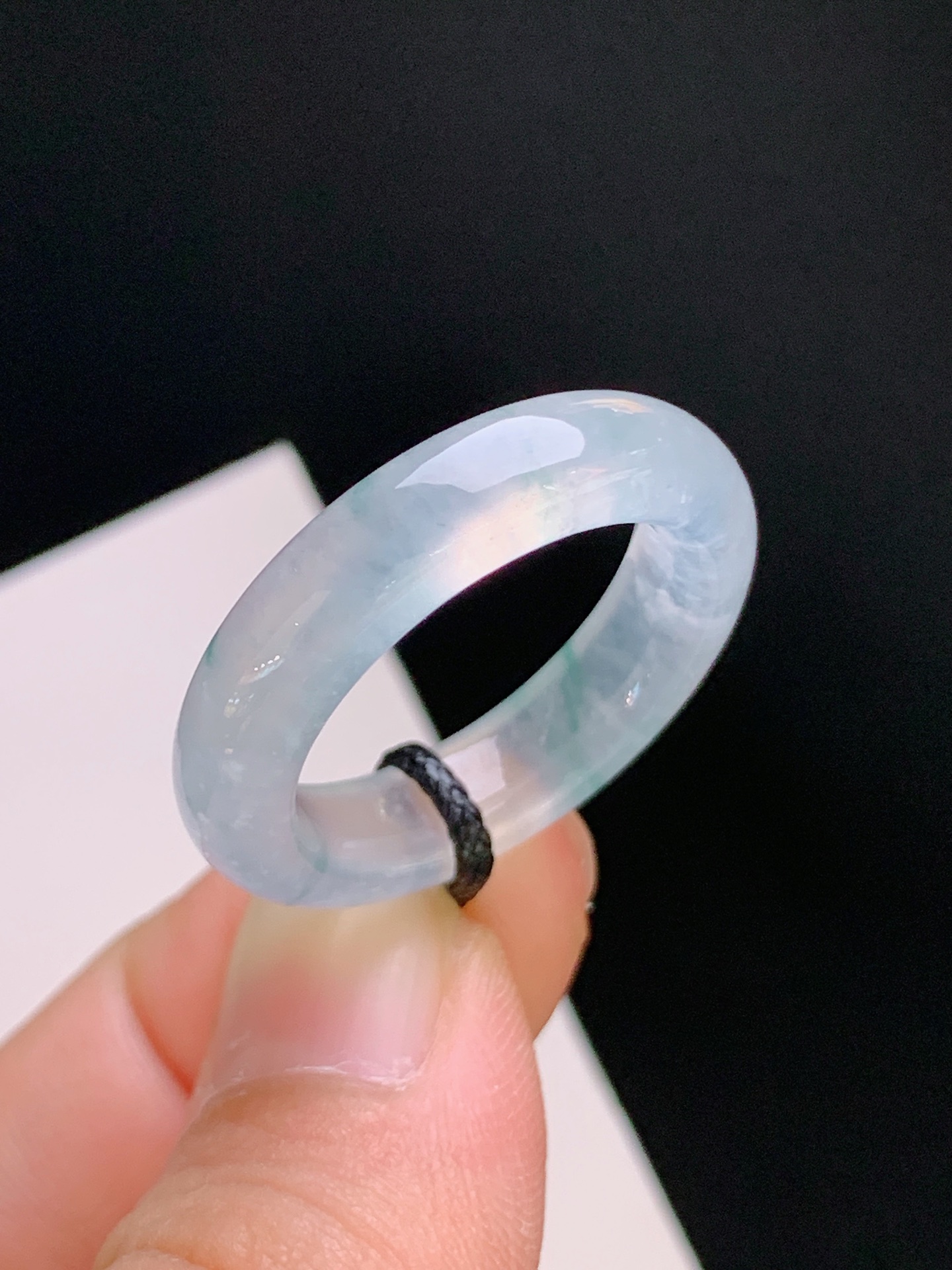 ️ 冰种飘花指环，意境飘花，冰感强烈，版型宽厚，裸石27.5-5.8-4.6，圈口19-20 490926