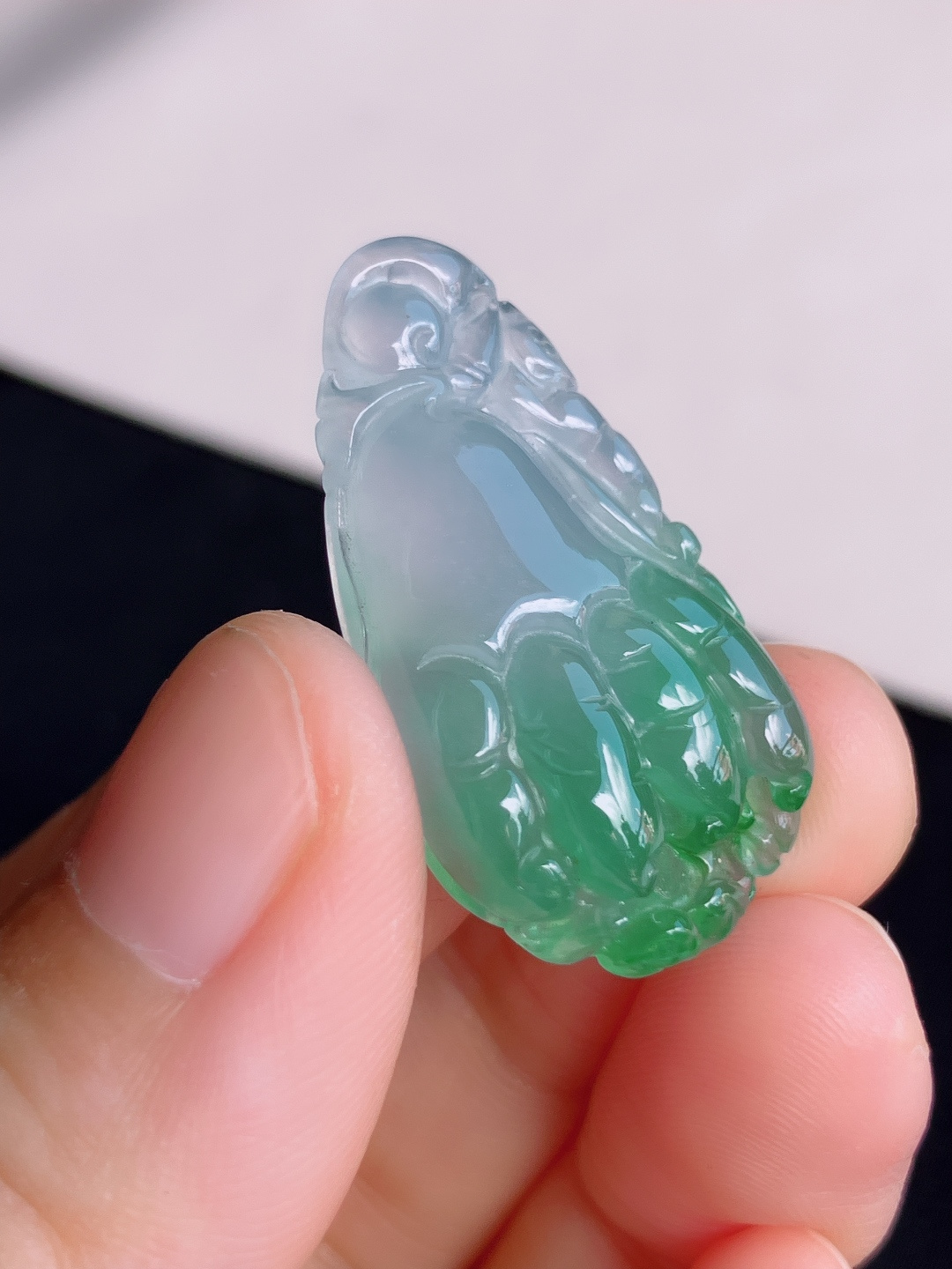 ️，双彩福寿如意，晶莹剔透，尺寸34/18.6/6.5/自然光实拍