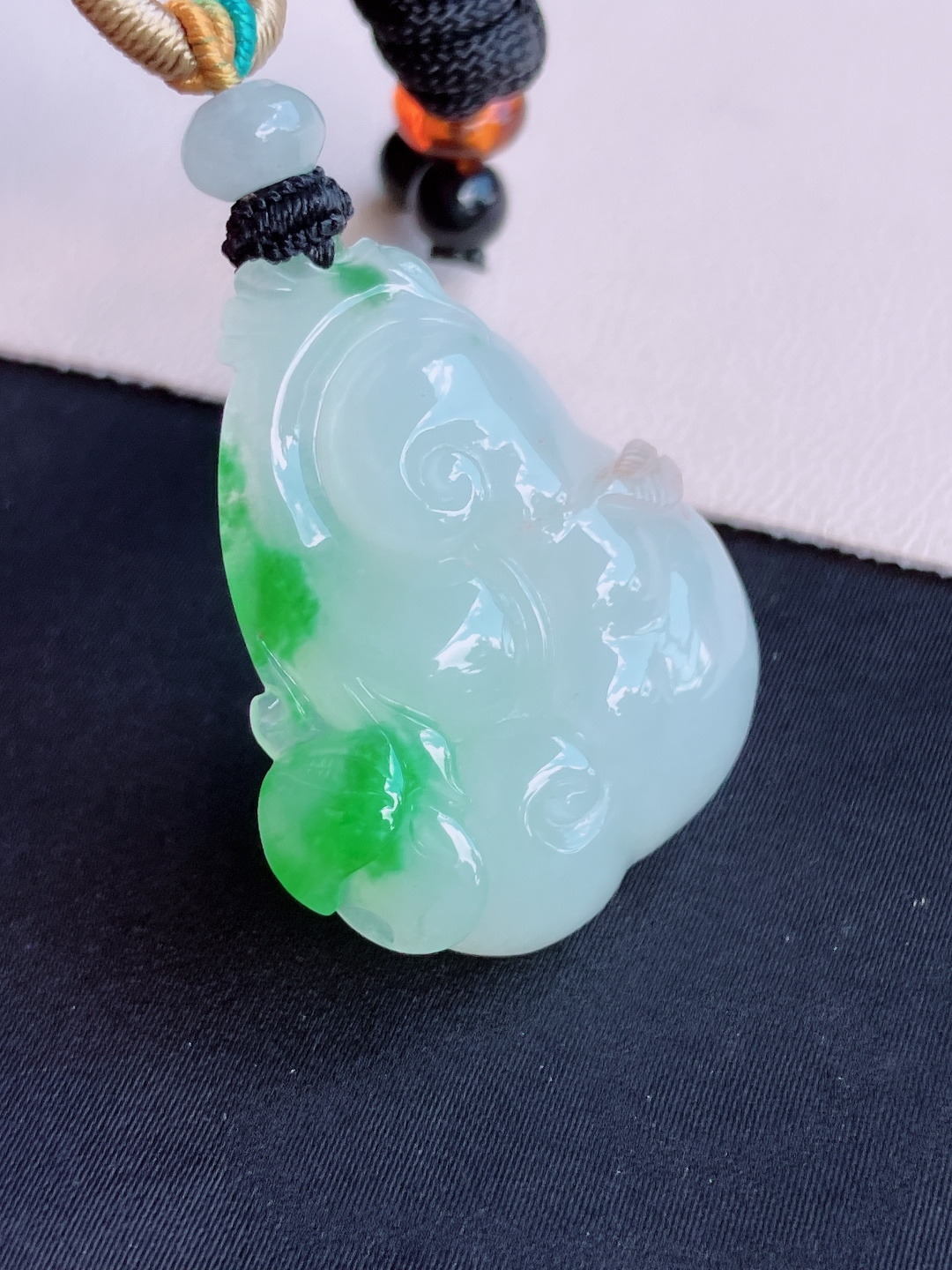 ️，冰飘绿如意，晶莹剔透，花色清爽，尺寸35.6/28/9.3/自然光实拍