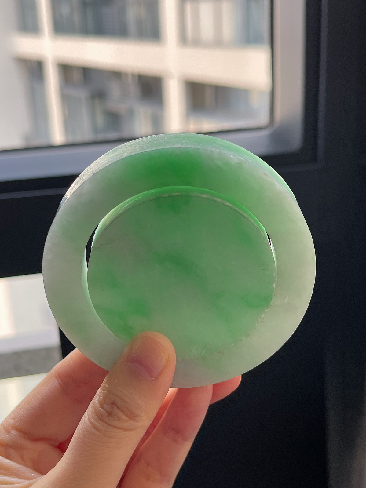 翡翠镯饼，⭕️正圈最大做59，圆条最大做55；最小做54
