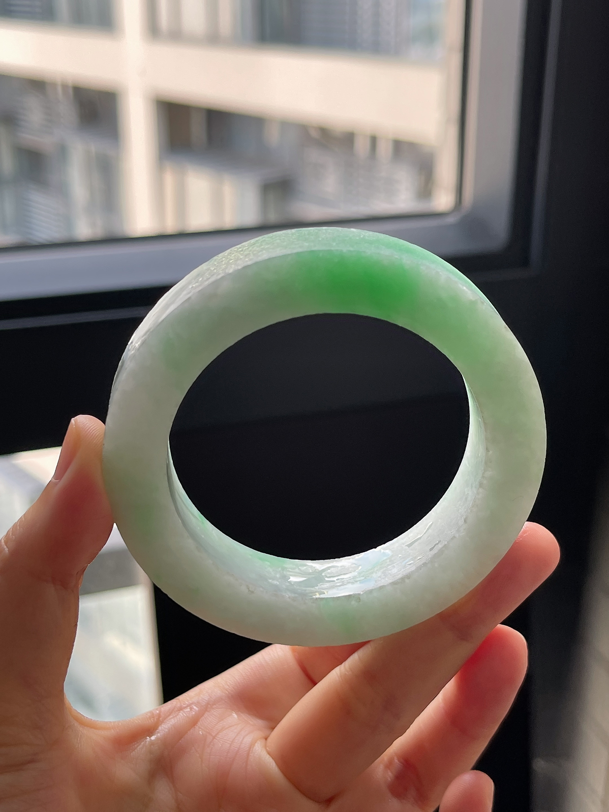 翡翠毛坯，⭕️正圈最大做59，圆条最大做55；最小做54