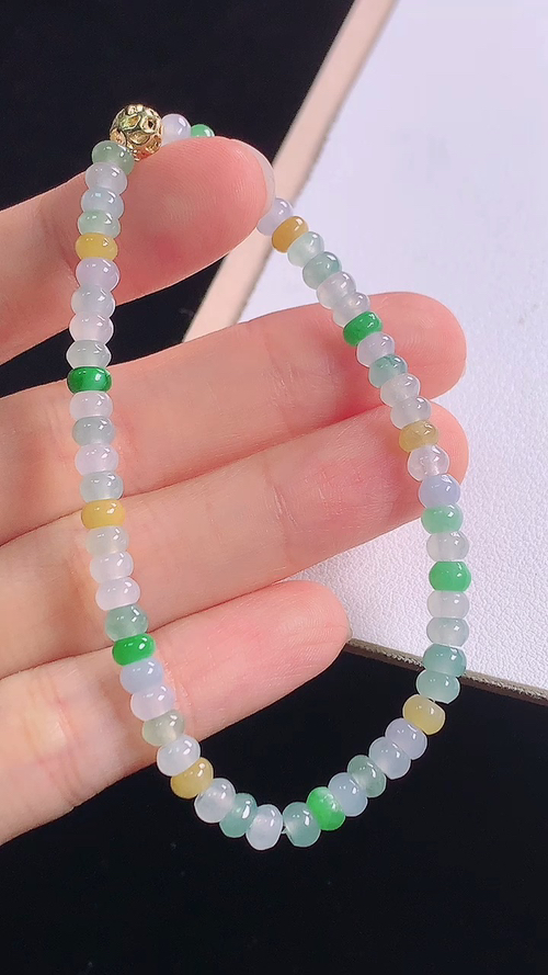 ️多彩手链，尺寸:4.4-2.6mm 24