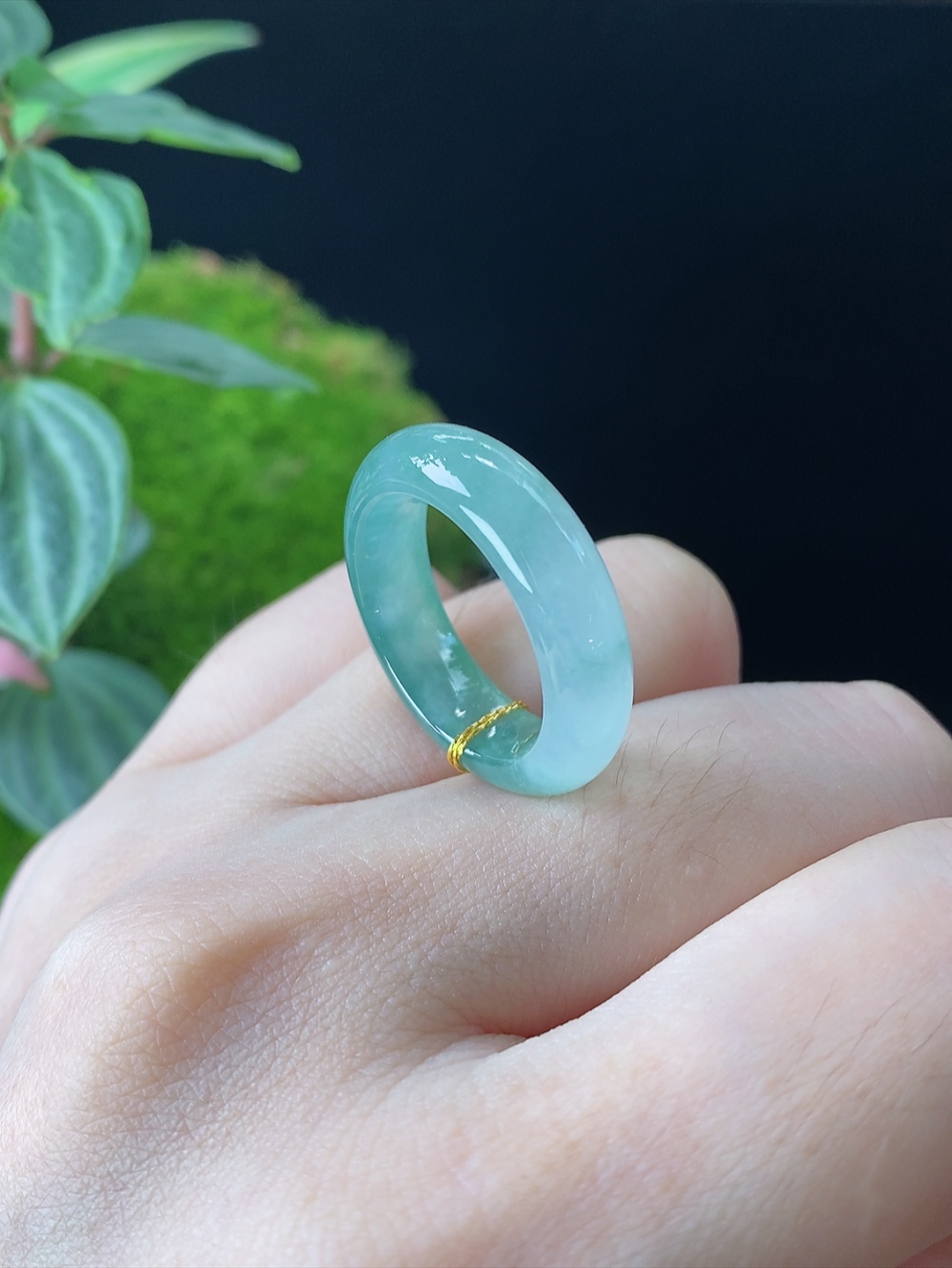 冰种戒指，无裂，尺寸17.3-5.7-4.0mm, 13号手寸，929gyl