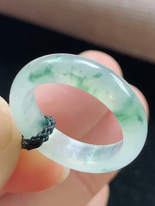 冰飘花戒指，指环，无裂，内径尺寸16.3-5.1-2.8mm，12号手寸，j29zwy