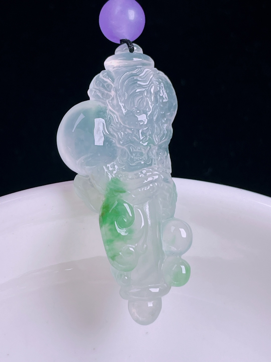 ️龙/凤，老种起光，细底通透，尺寸：38.7/18.3/6mm0929