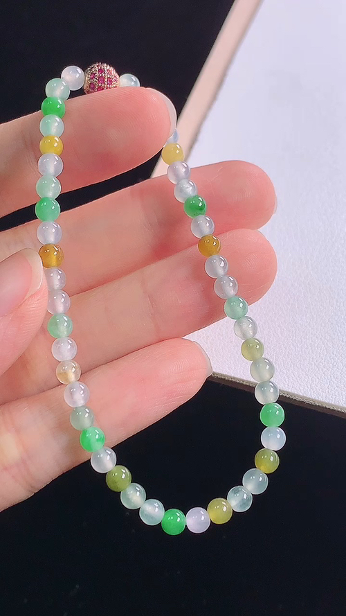 ️多彩手链，尺寸:3.9-3.9mm 24