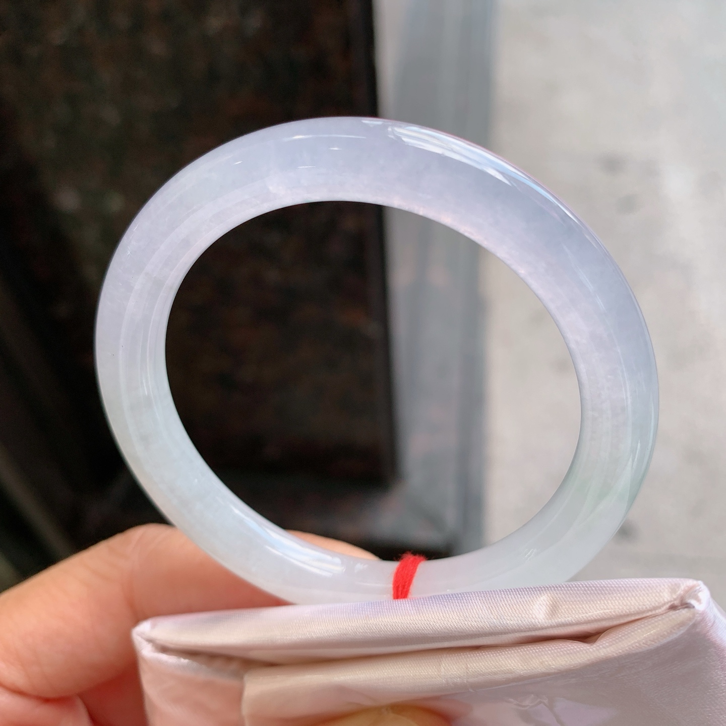 圆条冰镯 微纹 尺寸：50/7.8 小圈口
