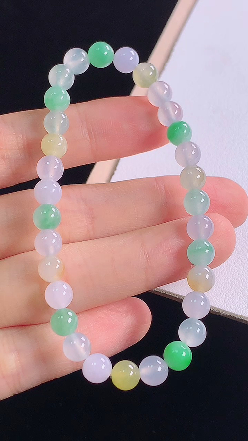 ️多彩手链，尺寸:5.7-5.7mm 26